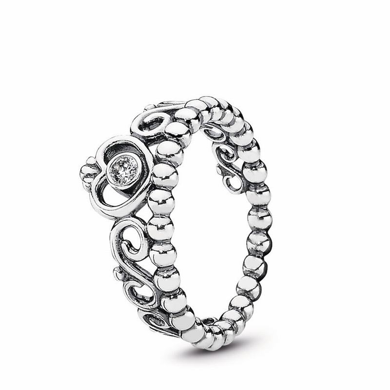 Pandora Princess Tiara Crown Stackable Ring Silver Egypt PS5391427